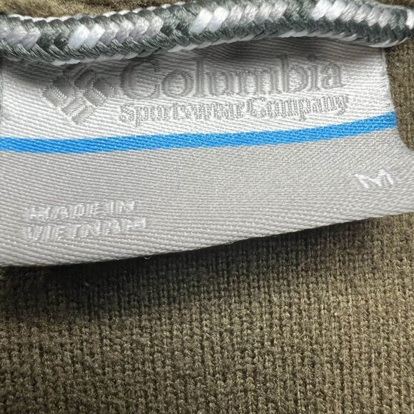 Columbia Sherpa Jacket Women M Olive Green Fleece Full Zip Oversized Outdoor - Picture 10 of 10